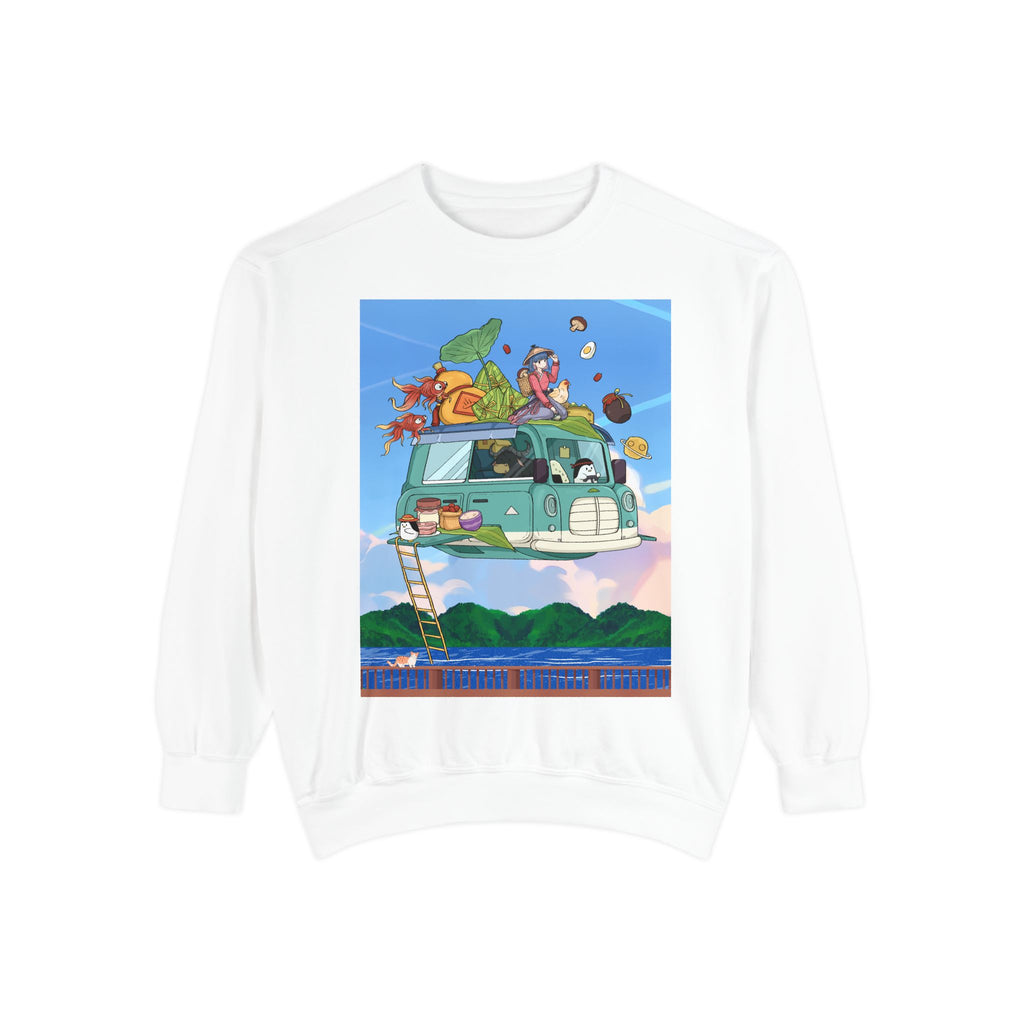 Adventure Vibes Unisex Sweatshirt with Retro Van Design
