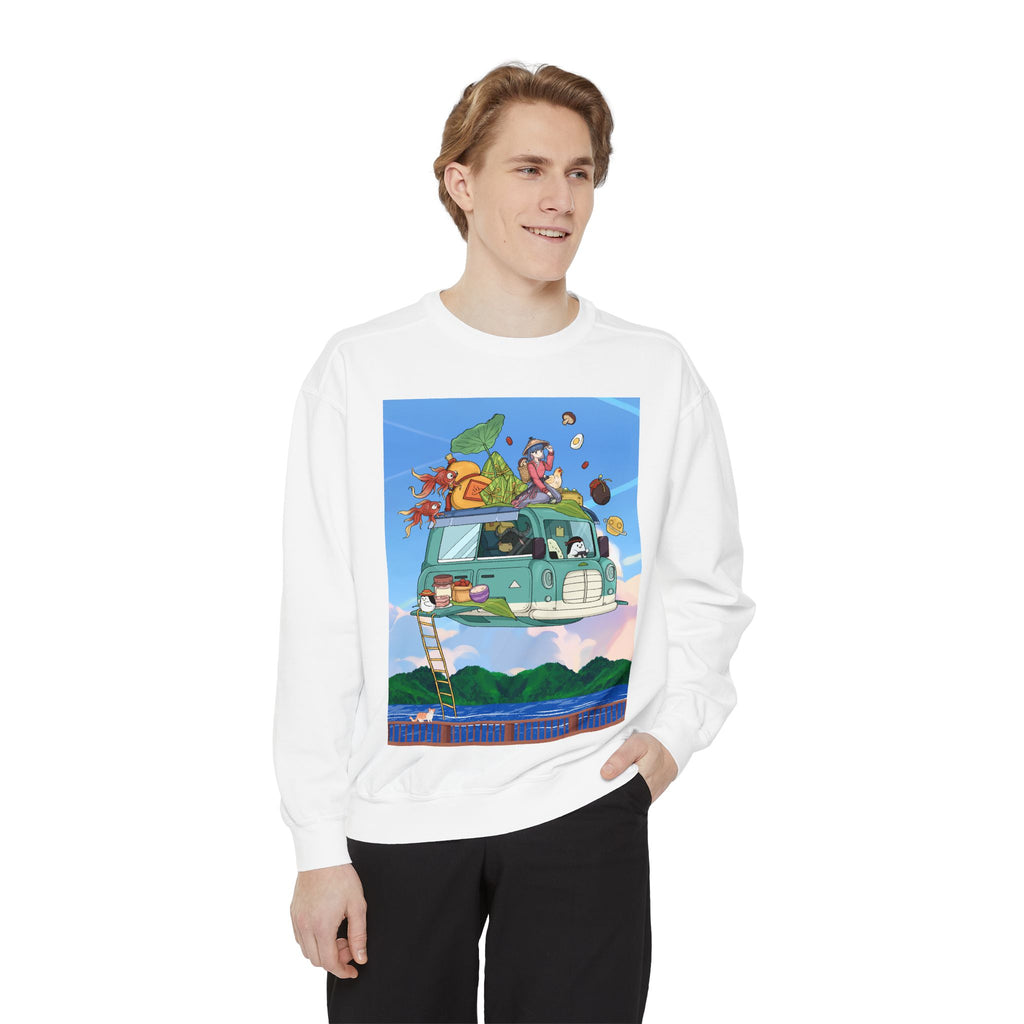 Adventure Vibes Unisex Sweatshirt with Retro Van Design