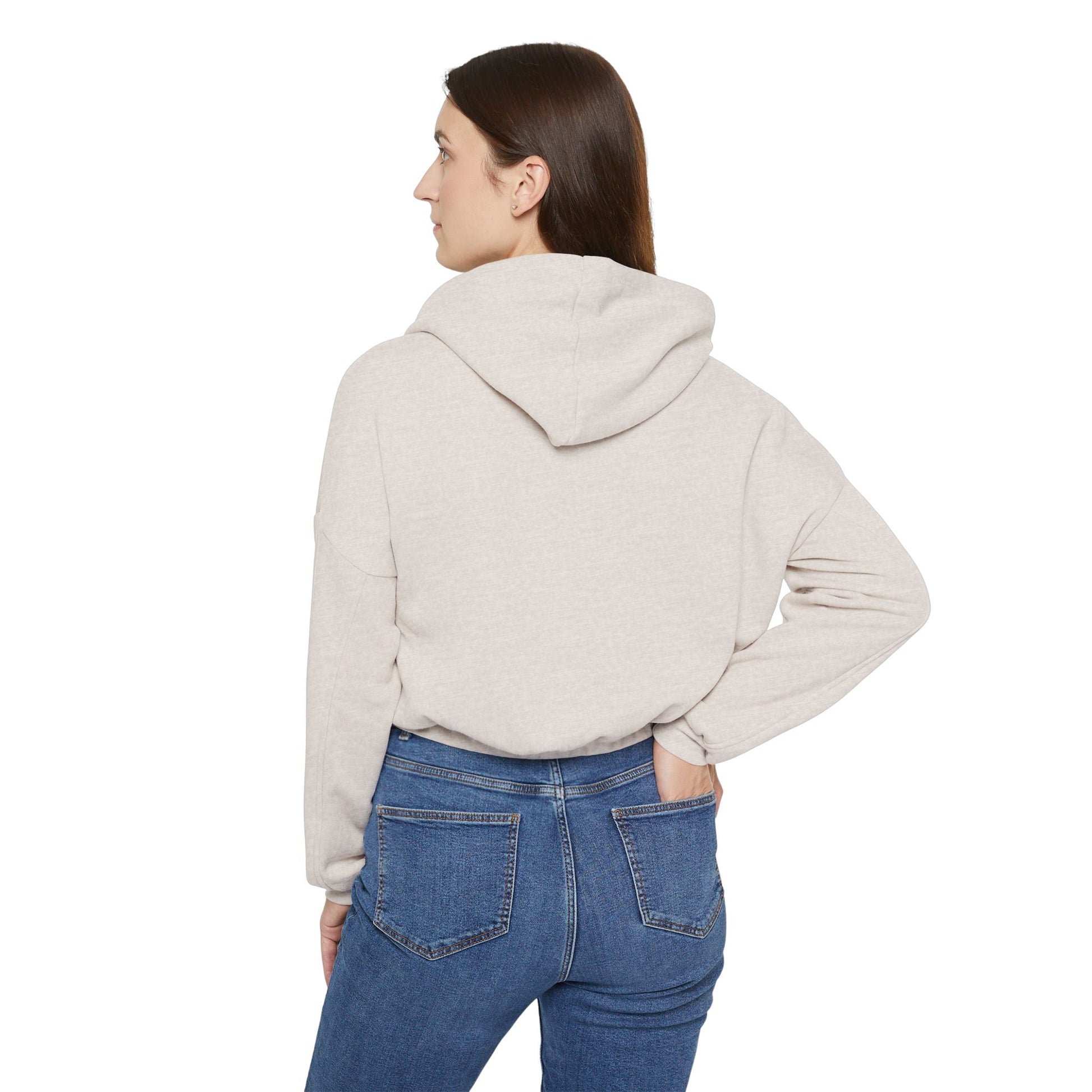Women's Cinched Bottom Hoodie - "Just a Girl with Goals" Motivational Sweatshirt