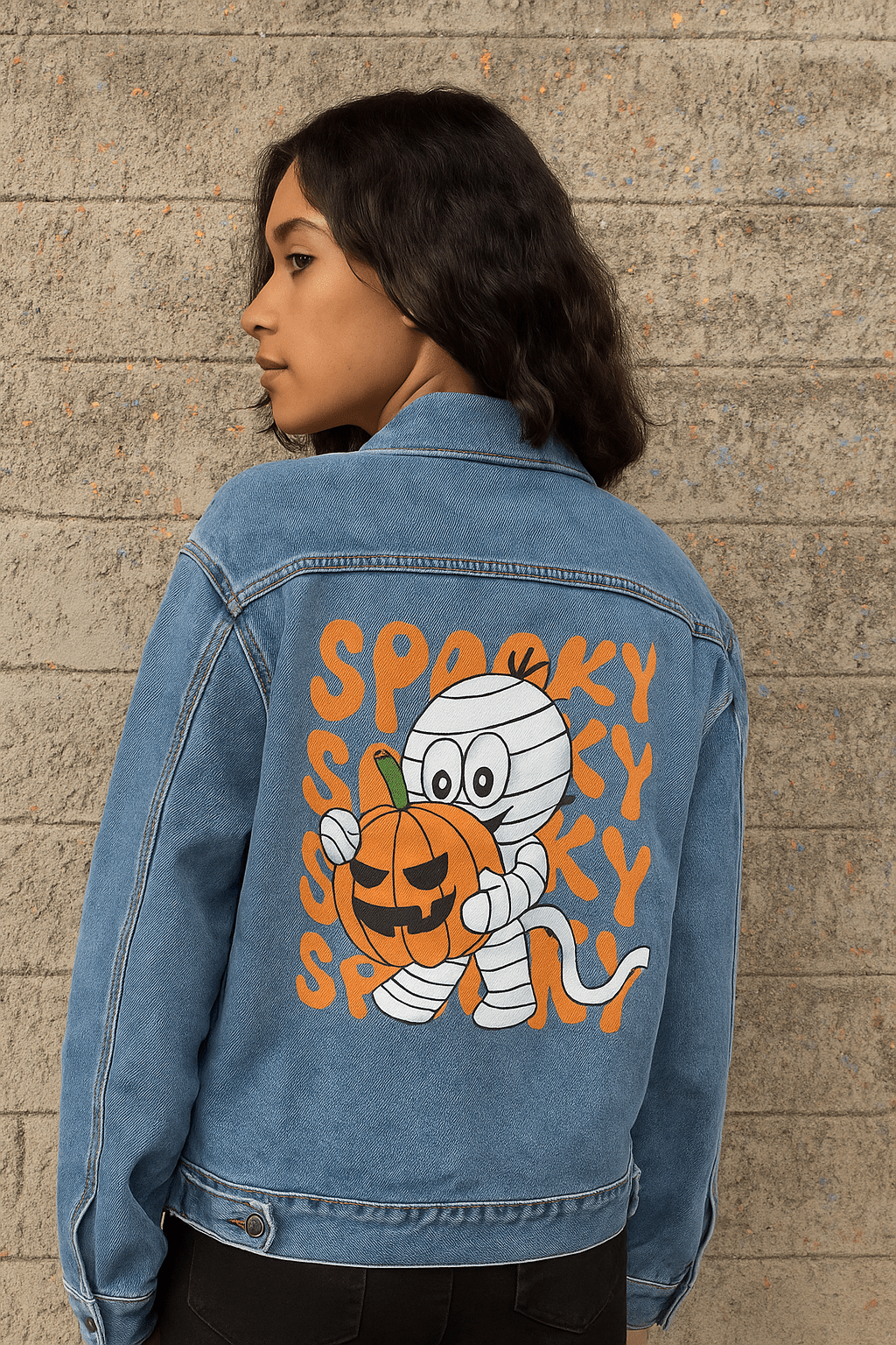 Unisex Spooky Denim Jacket